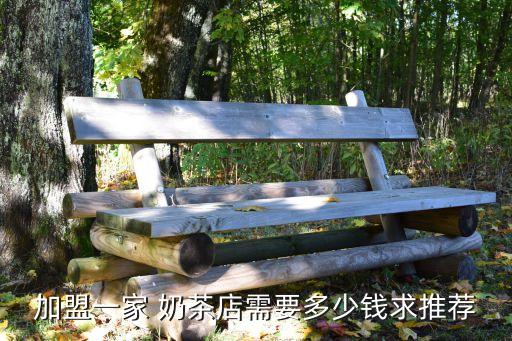 加盟一家 奶茶店需要多少钱求推荐