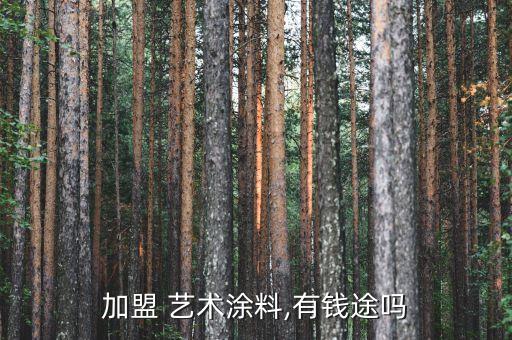 加盟 艺术涂料,有钱途吗