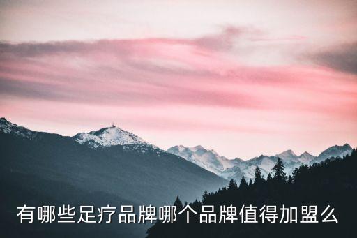有哪些足疗品牌哪个品牌值得加盟么