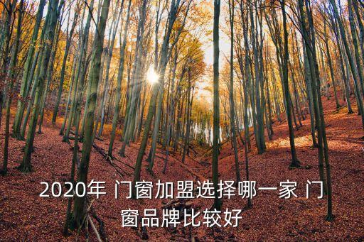 2020年 门窗加盟选择哪一家 门窗品牌比较好