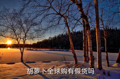  胡萝卜全球购有假货吗