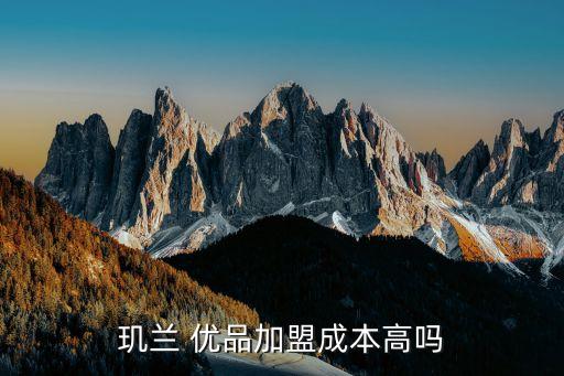 玑兰 优品加盟成本高吗