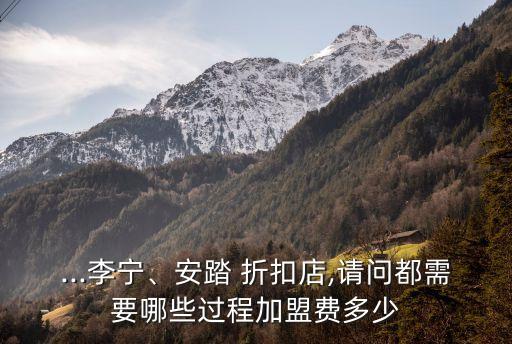 ...李宁、安踏 折扣店,请问都需要哪些过程加盟费多少