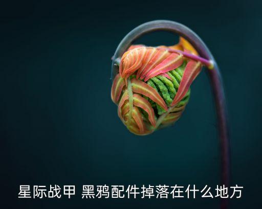星际战甲 黑鸦配件掉落在什么地方