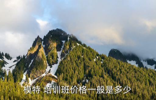 模特 培训班价格一般是多少