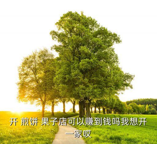 开 煎饼 果子店可以赚到钱吗我想开一家哎