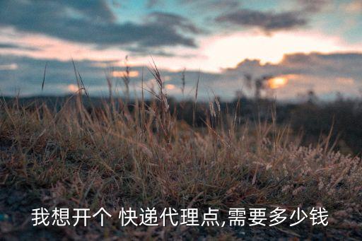 我想开个 快递代理点,需要多少钱