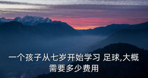 一个孩子从七岁开始学习 足球,大概需要多少费用