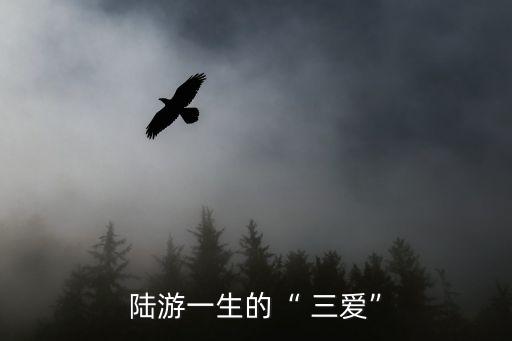 陆游一生的“ 三爱”