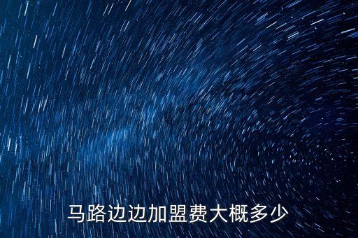 马路边边加盟费大概多少