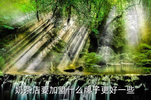 奶茶店要加盟什么牌子更好一些