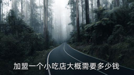 加盟一个小吃店大概需要多少钱