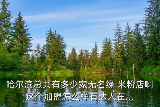 哈尔滨总共有多少家无名缘 米粉店啊这个加盟怎么样有达人在...