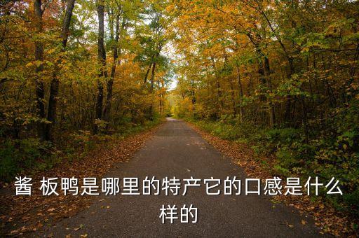 酱 板鸭是哪里的特产它的口感是什么样的