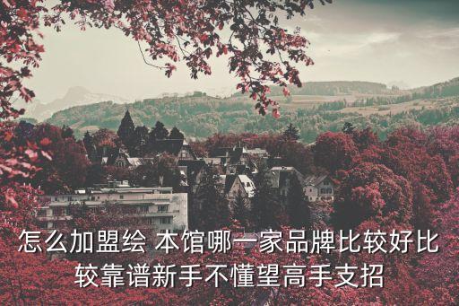怎么加盟绘 本馆哪一家品牌比较好比较靠谱新手不懂望高手支招