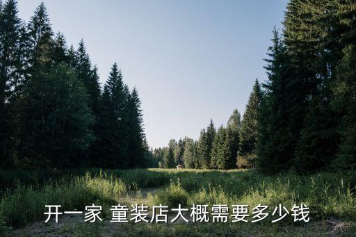 开一家 童装店大概需要多少钱