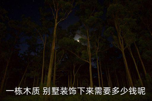 一栋木质 别墅装饰下来需要多少钱呢