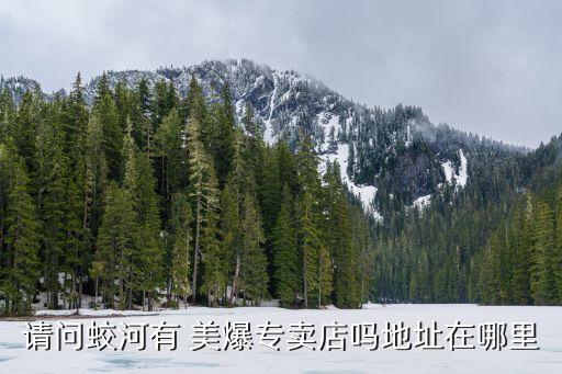请问蛟河有 美爆专卖店吗地址在哪里