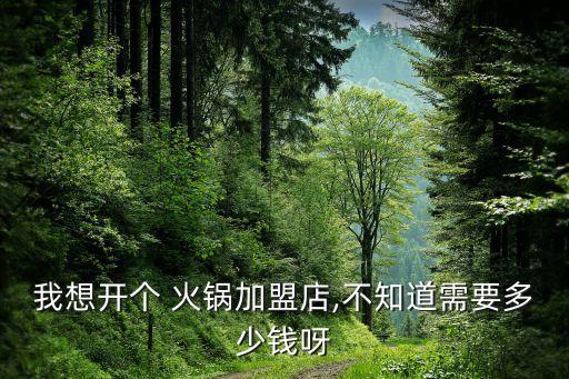 甘肃火锅项目加盟费用大概多少