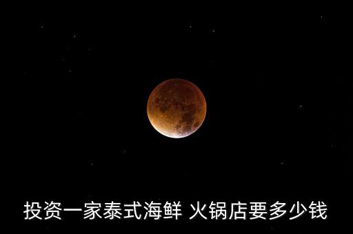 投资一家泰式海鲜 火锅店要多少钱