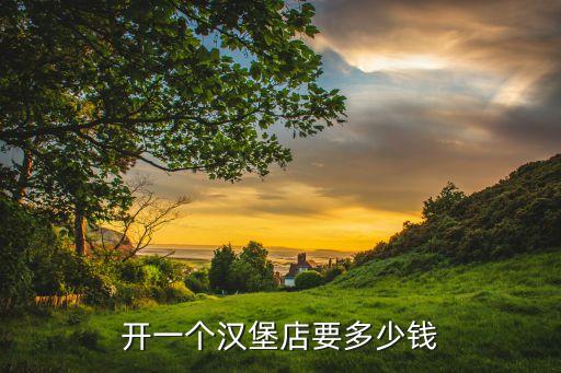 开一个汉堡店要多少钱