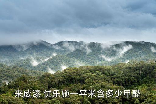 来威漆 优乐施一平米含多少甲醛