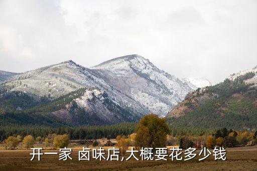 开一家 卤味店,大概要花多少钱