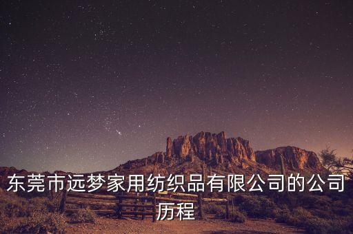 东莞市远梦家用纺织品有限公司的公司历程