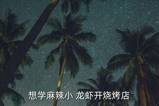 想学麻辣小 龙虾开烧烤店