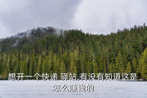 想开一个快递 驿站,有没有知道这是怎么赚钱的