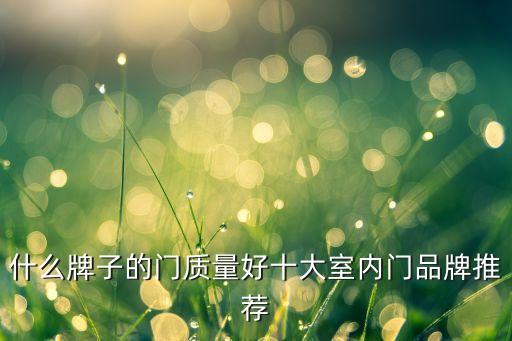 什么牌子的门质量好十大室内门品牌推荐