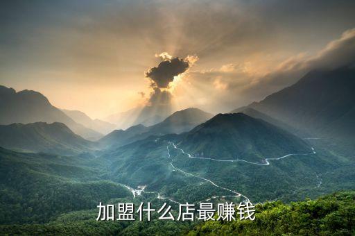 加盟什么店最赚钱