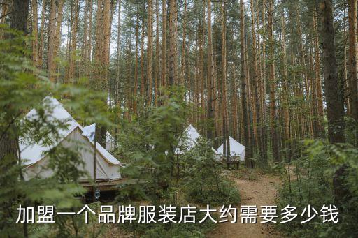 加盟一个品牌服装店大约需要多少钱
