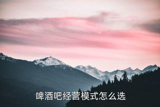  啤酒吧经营模式怎么选