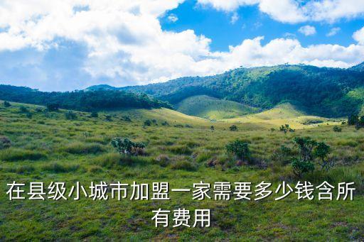 在县级小城市加盟一家需要多少钱含所有费用