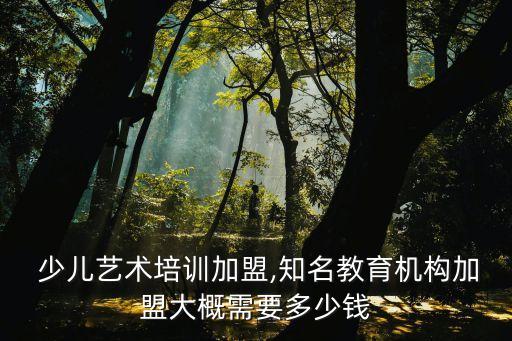  少儿艺术培训加盟,知名教育机构加盟大概需要多少钱