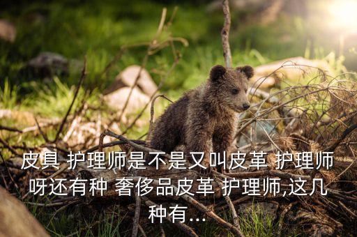 皮具 护理师是不是又叫皮革 护理师呀还有种 奢侈品皮革 护理师,这几种有...