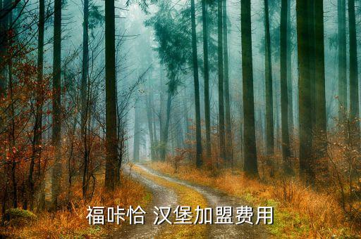 福咔恰 汉堡加盟费用