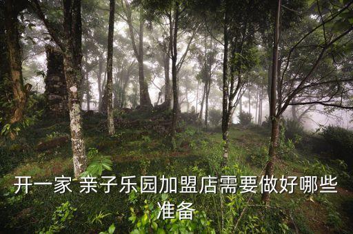 开一家 亲子乐园加盟店需要做好哪些准备
