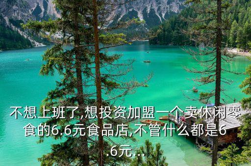 不想上班了,想投资加盟一个卖休闲零食的6.6元食品店,不管什么都是6.6元...