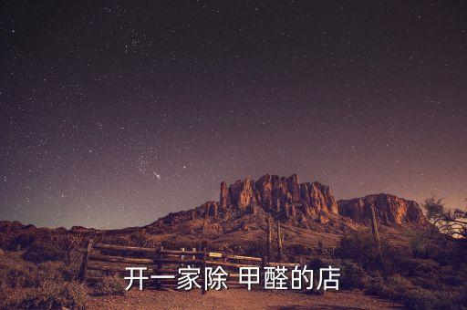开一家除 甲醛的店