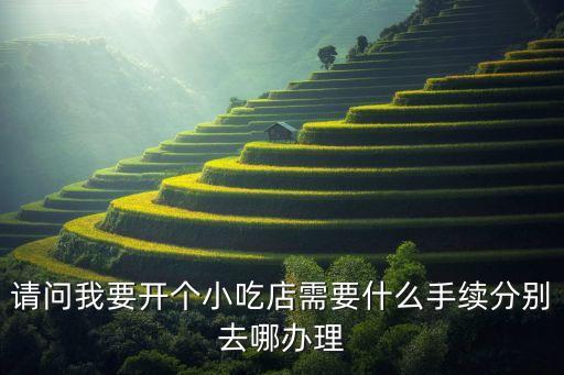 请问我要开个小吃店需要什么手续分别去哪办理