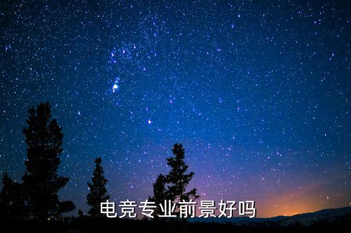  电竞专业前景好吗