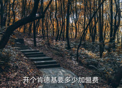 开个肯德基要多少加盟费