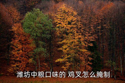  潍坊中粮口味的 鸡叉怎么腌制