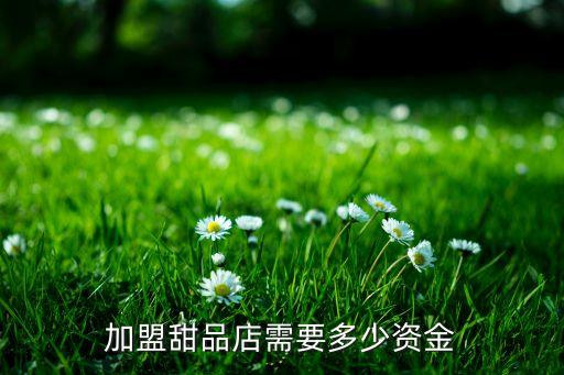 加盟甜品店需要多少资金