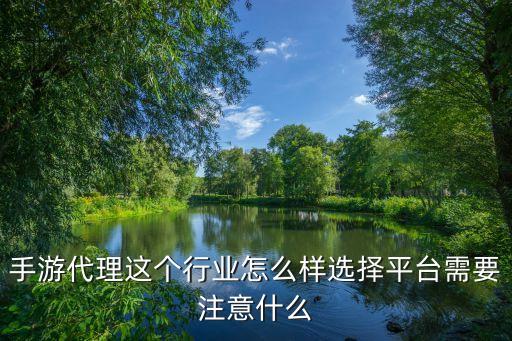 手游代理这个行业怎么样选择平台需要注意什么