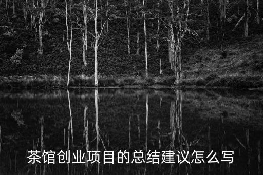 茶馆创业项目的总结建议怎么写
