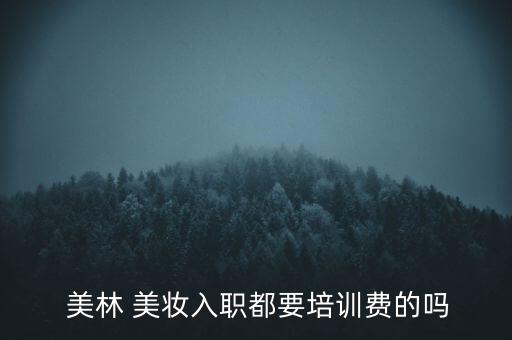  美林 美妆入职都要培训费的吗
