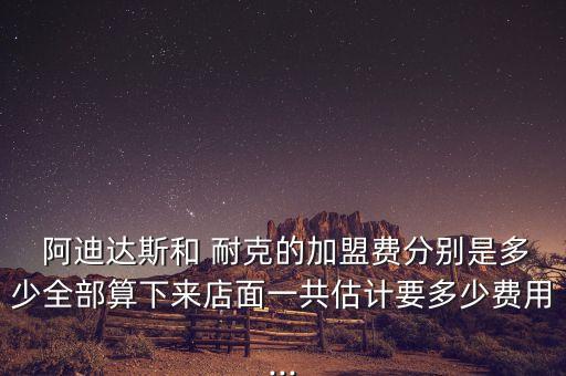  阿迪达斯和 耐克的加盟费分别是多少全部算下来店面一共估计要多少费用...